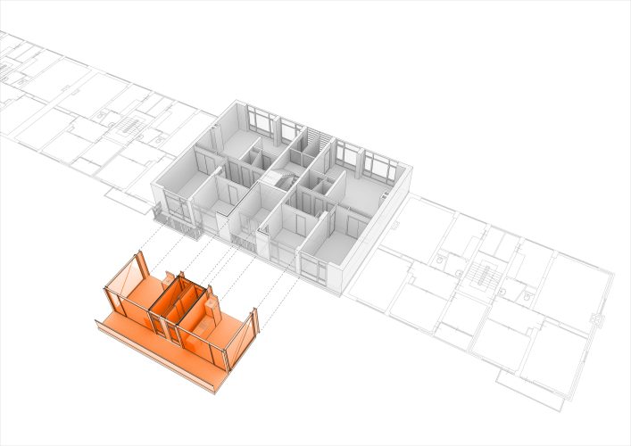 Erweiterungsprototyp vorfabriziert Erweiterungsprototyp vorfabriziert
